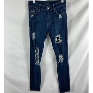 Koral High Rise Skinny Jeans Dark Wash Distressed size 26